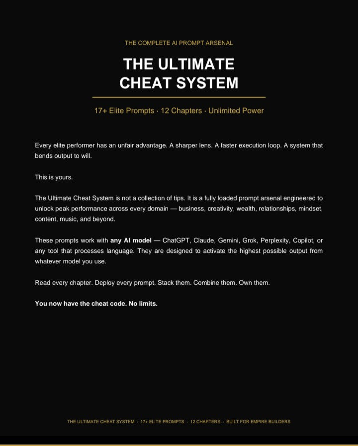 The Ultimate Cheat System